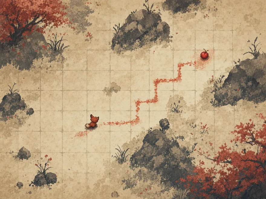 forage — a pixel creature learning to forage on a grid